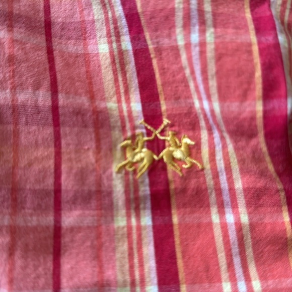 La Martina Buenos Aires Pink  Striped Button Down Shirt Size S - Picture 6 of 9